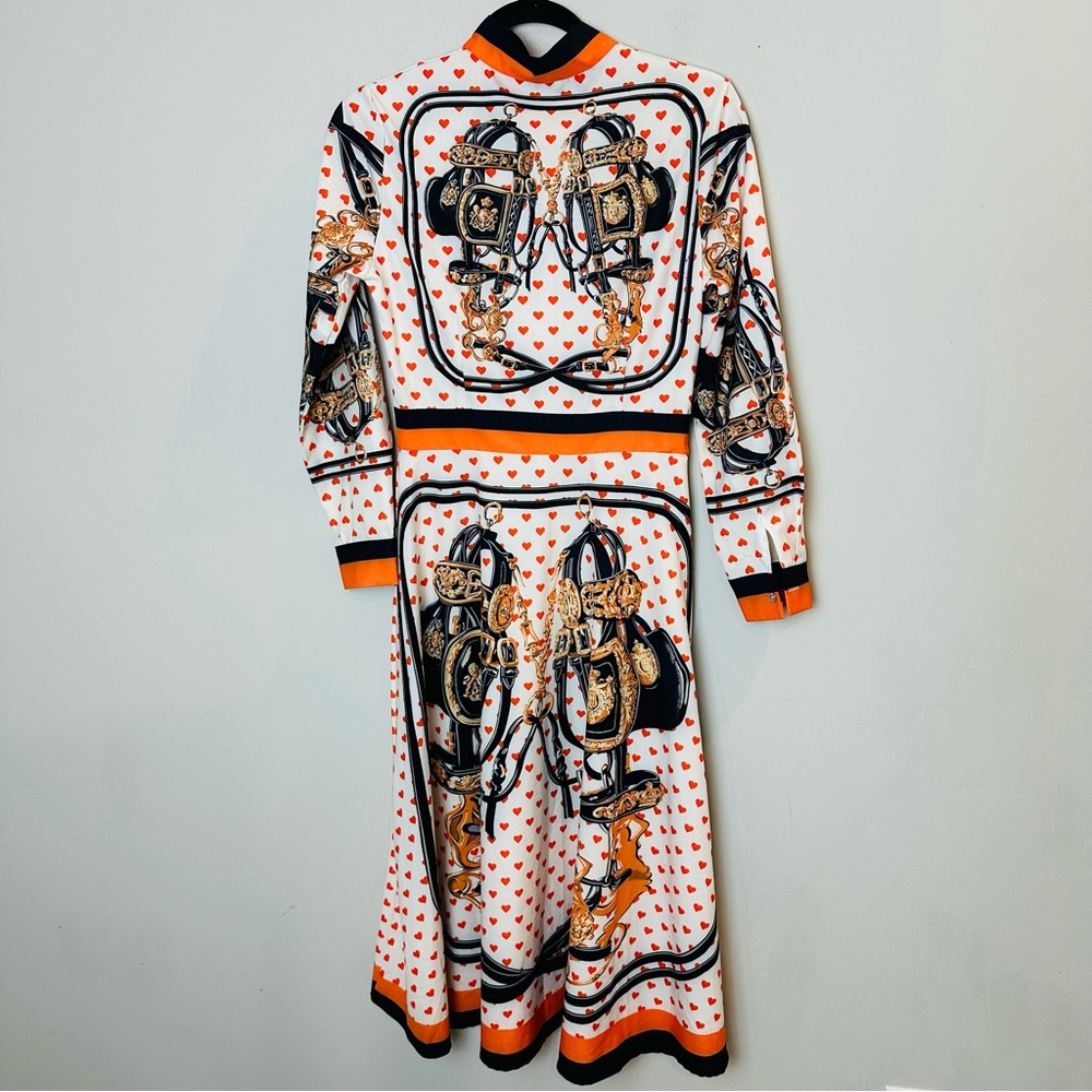 Multicolored Poker Card Long Sleeves‎ Dress Womens Size M Runs Size XS.C72 - Picture 8 of 16